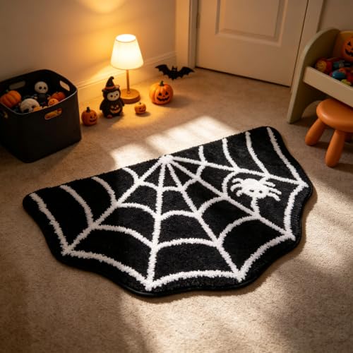 Halloween Ghost Bath Mat - Fun Fluffy Shower Rug with Non-Slip Backing - 19x31 Inch, Style 3