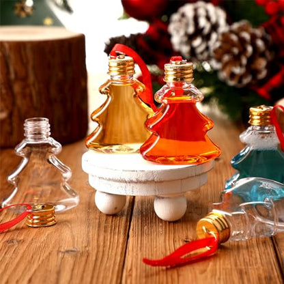 36 Pcs Clear Christmas Drink Bottle Ornaments 50ml Festive Decor