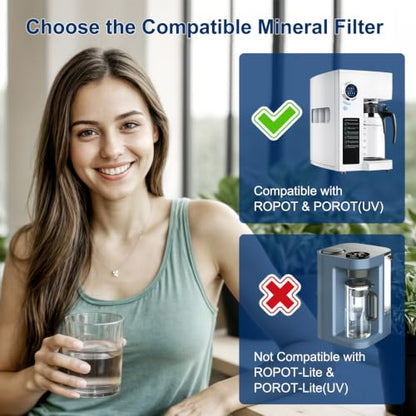 Mineral Filter Set Compatible with Bluevua RO100RO Water Systems - 3-Pack