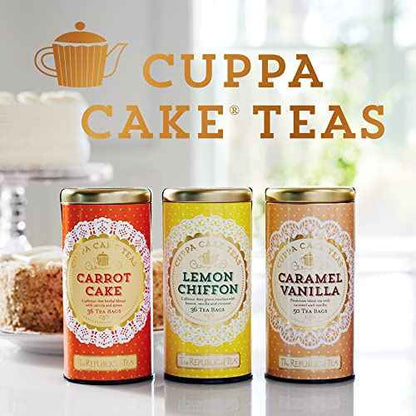The Republic of Tea - Caramel Vanilla Cuppa Cake Tea Super Refill - 100 Tea Bags