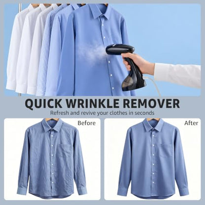 1400W Handheld Garment Steamer & Iron 2-in-1 - Fast Wrinkle Removal