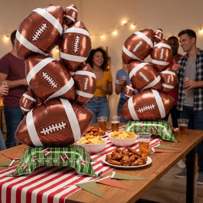 Giant Self Standing Football Balloon Set - 59 Inch Sports Party Decorations - Football Variation