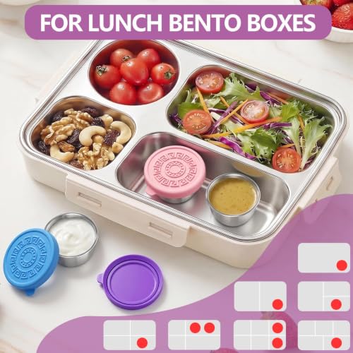 Candy Sauce Containers 1.6 Oz Leakproof Snack Cups with Lids - 12 Pack