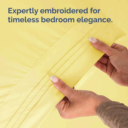 Skiennix Body Pillowcases Set of 4 | Soft 20x54 Long Pillow Covers for Comfortable Sleep - Cozy, Breathable, Machine Washable - Yellow