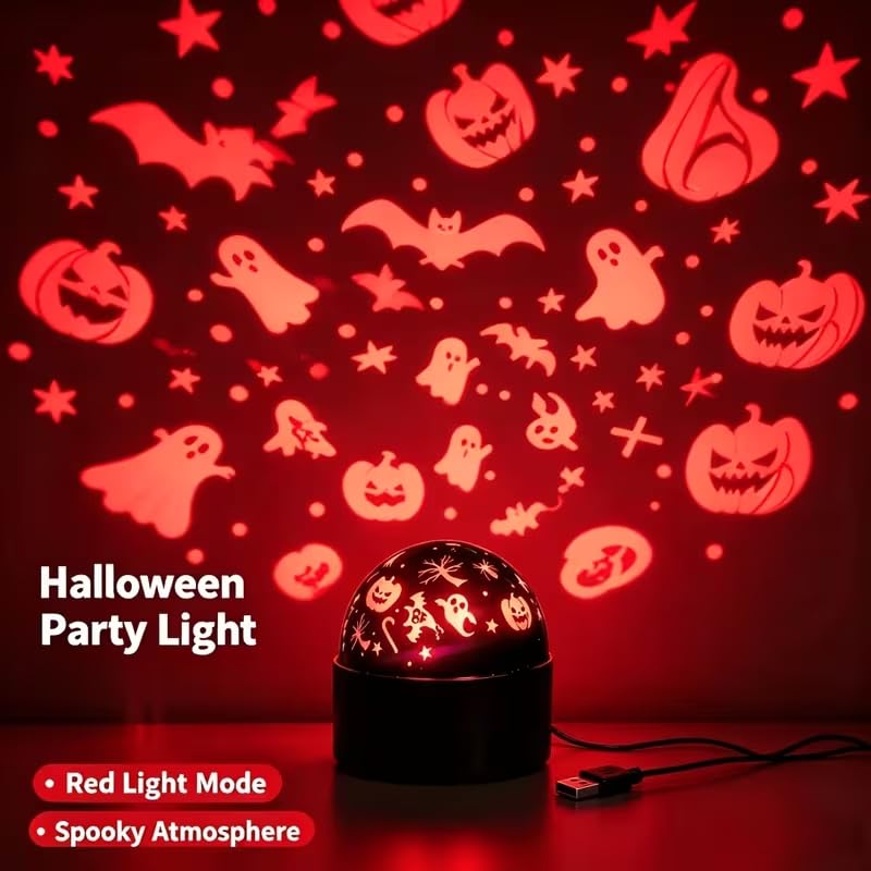 Halloween Pumpkin Light Projector 360° Lamp