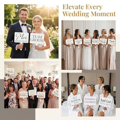 Wedding Photo Booth Props Set - 24 Double-Sided Party Decorations