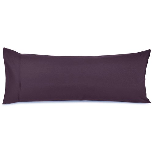 Nestl Body Pillow Cover Soft Pillowcase Lightweight Purple Eggplant Microfiber 20x54 Inches Envelope Closure