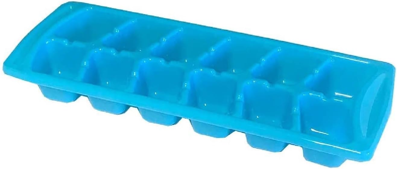 Skiennix 4-Pack Stackable Ice Cube Trays - BPA-Free Plastic, 12-Cube Set for Drinks & Meal Prep