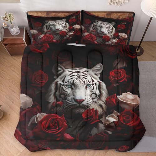 WeCozy Twin Comforter Set Multi 6 / White Tiger Bedding All Season