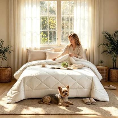 All-Season Comforter - Ultra Soft White Bedding, 135x200cm (900g) Quilt