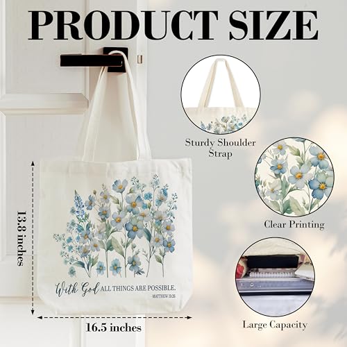Canvas Tote Bag for Women Wildflowers - Large Capacity Gift Bag