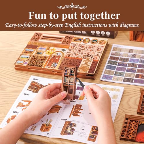 Eternal Bookstore Book Nook Kit Library - DIY Miniature Booknook for Adults