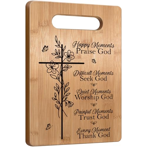 Praise God Christian Gift Cutting Board - Religious Bible Verse Kitchen Decor