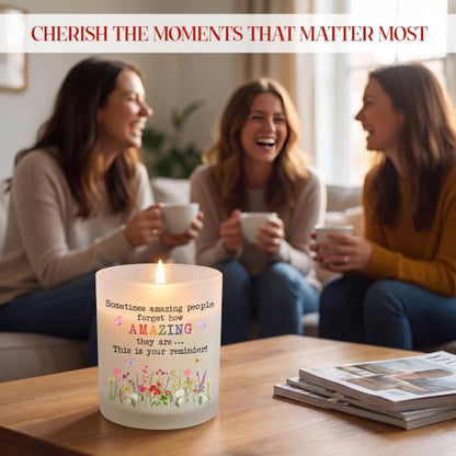 Vanilla Lavender Scented Candle - White - 10 oz Gift for Women, Relaxing Home Fragrance