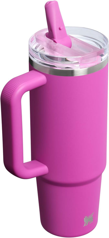 STANLEY Quencher ProTour 30 oz Tumbler - Leakproof Lid, Built-In Straw & Handle | Insulated, BPA-Free, Dark Blossom