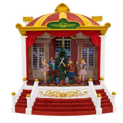 Lighted Ballet Theater Lantern with Spinning Glitter Water - USB & Battery Operated Decor