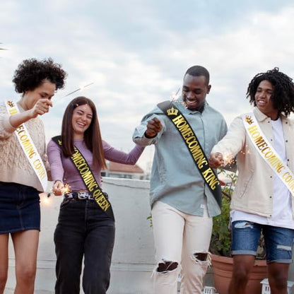 Homecoming Sashes for Pageants and Parties - King, Queen, Court, 8 Pack