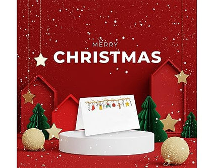 Christmas Table Place Card Set 25-Piece Tent Style Food Labels - Christmas / Christmas Table Place Card 02