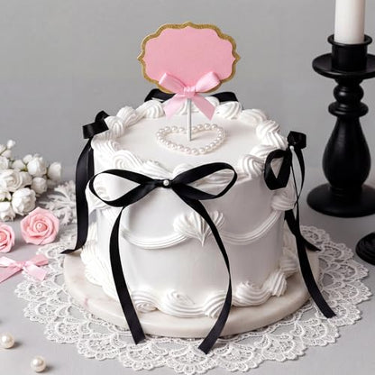 Reusable Fake Cake Prop for Party Decor, 6.2 Inch Artificial Dessert Display