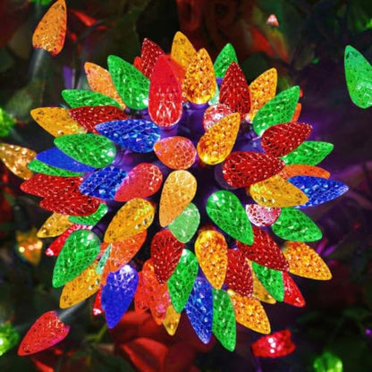 Multicolor Battery-Operated Christmas String Lights 16.4FT 100 LEDs with Timer