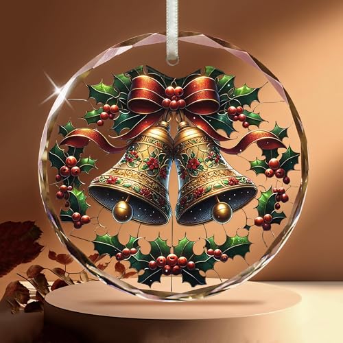 Round Christmas Bell Ornament 2026 Holiday Tree Decor & Housewarming Gift