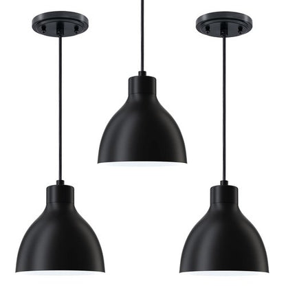 3 Pack Single Kitchen Island Mini Metal Drum Pendant Light Industrial Hanging Ceiling Light Fixtures for Over Sink Bar,Dining Room,Corridor,Entryway,Hallway