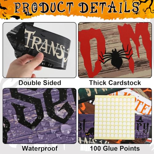 Halloween Directional Arrow Signs Set - Rustic Spooky Yard Decor, 20PCS BCUS-Halloween.Signs-Rustic