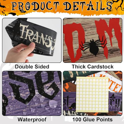 Halloween Directional Arrow Signs Set - Rustic Spooky Yard Decor, 20PCS BCUS-Halloween.Signs-Rustic