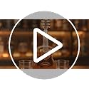 Guitar-Shaped Whiskey Decanter 1000ML Glass Spirit Bottle with Mahogany Base