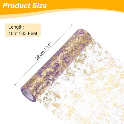 Purple Gold Sequin Table Runner 33 Feet Wedding Party Christmas Decor