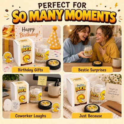 Positive Duck Jar - Funny Sarcastic Duck Cards for Daily Support - Duck Coffee Variation