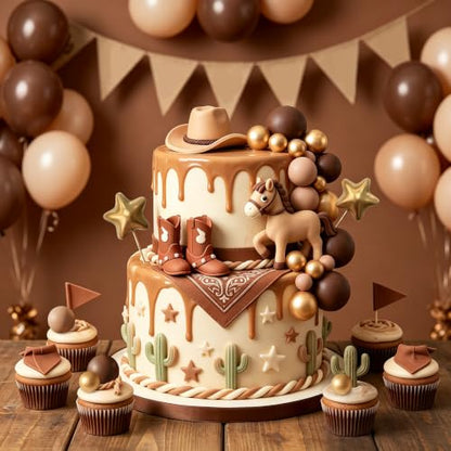 Cowboy Cake Topper Western Cowboy Decorations for Cake Celebration