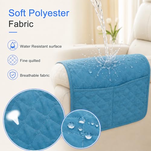 Brown Headrest Cover for Recliner Chair Sofas Non Slip Machine Washable - 1PC