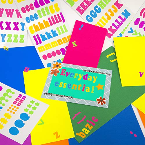 Multicolor Alphabet & Number Stickers for DIY Crafts Classroom Kids
