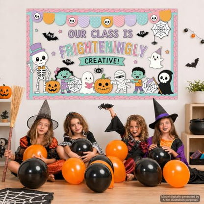 Halloween Classroom Bulletin Board Set Ghost Pumpkin Spider Decor