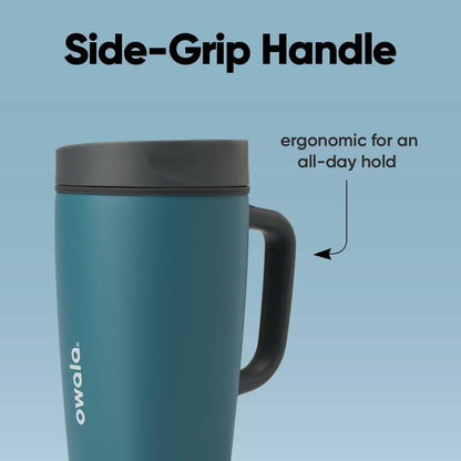 Owala SmoothSip Stainless Steel Travel Mug - 100% Leak Proof, Insulated, 12oz, BPA Free, Hot & Cold Drinks
