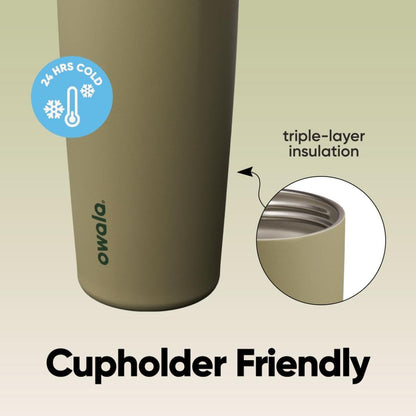 Owala FreeSip Sway Insulated Stainless Steel Water Bottle - 30oz, Two-Way Spout & Built-In Straw, Leak Proof