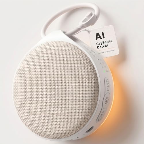 Baby Crying Detection Sound Machine with 35 Non-Looping Soothing Sounds