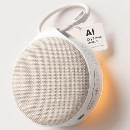 Baby Crying Detection Sound Machine with 35 Non-Looping Soothing Sounds