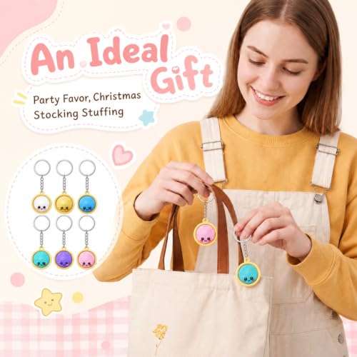 MTLEE Dumpling Keychain No Rebound Cute Charm 24 Classic Dumplings