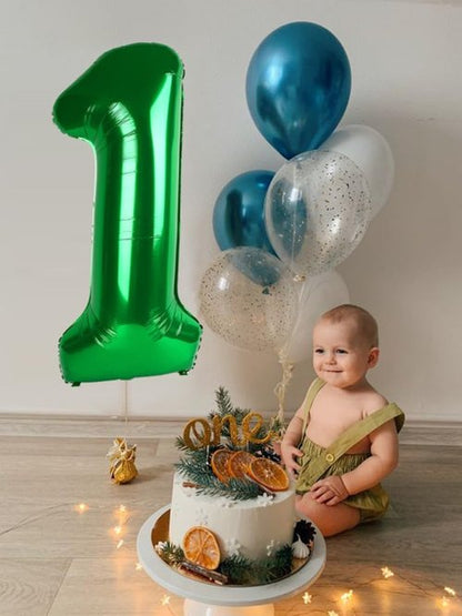 40 Inch Dark Green Number 8 Balloon - Perfect for 8th Birthday Parties, Weddings & Graduations