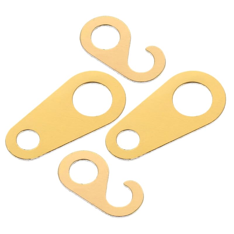 Metal Clock Chain Tabs with Swivel Loop - 4Pcs for Grandfather Clocks