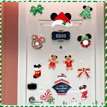 Interesting Christmas Cruise Door Magnets - 12 Pcs Reusable Holiday Decorations