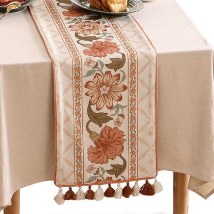 French Velvet Table Runner Harrisd 12"x71" - Designer Elegant Dining Decor