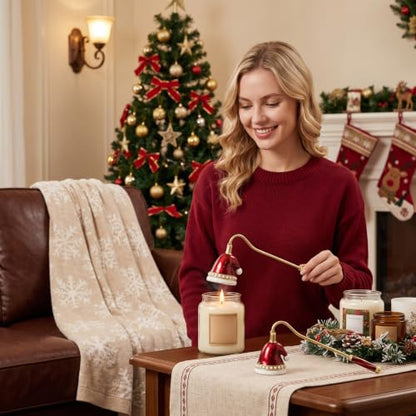 Christmas Candle Snuffer with Festive Hat Design - Smoke-Free Candle Extinguisher