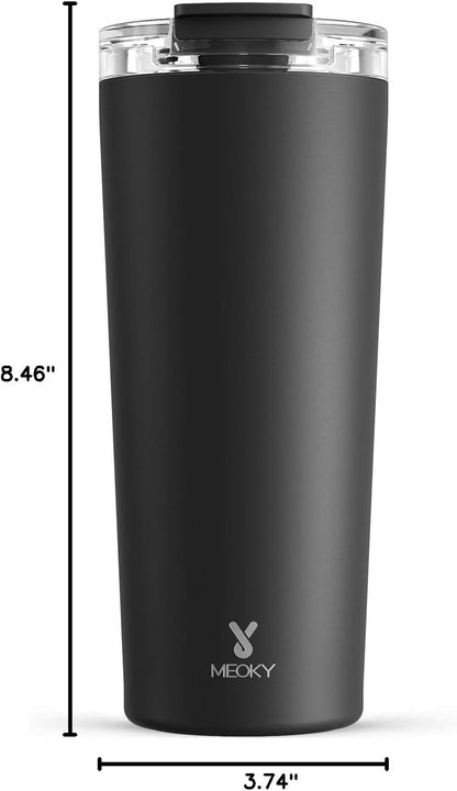 Meoky 24 oz Travel Coffee Mug - Stainless Steel Insulated Tumbler | Leak-Proof Lid, Keeps Drinks Hot for 8 Hours or Cold for 24 Hours, Fits Car Cup Holder (Night)