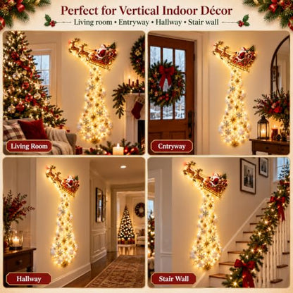 Christmas Magic Trail Wall Light - Indoor Holiday Decor Brownish-Yellow B