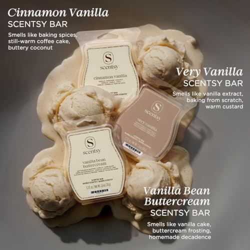 Scentsy Wax Melts Beyond Vanilla 3-Bar Set - Paraffin Cubes for Warmers