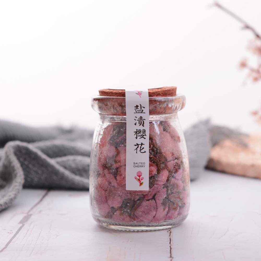 REN XIN CHANG Sakura Cherry Blossom Tea 80g/2.82oz - Salt-Pickled Cherry Blossoms Birthday Gift Idea for Her, Wife, Girlfriend, Women, Teacher, Co-worker