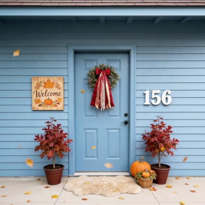 Red Velvet Christmas Bow for Wreath Front Door Decor - Large 9.8 Inch